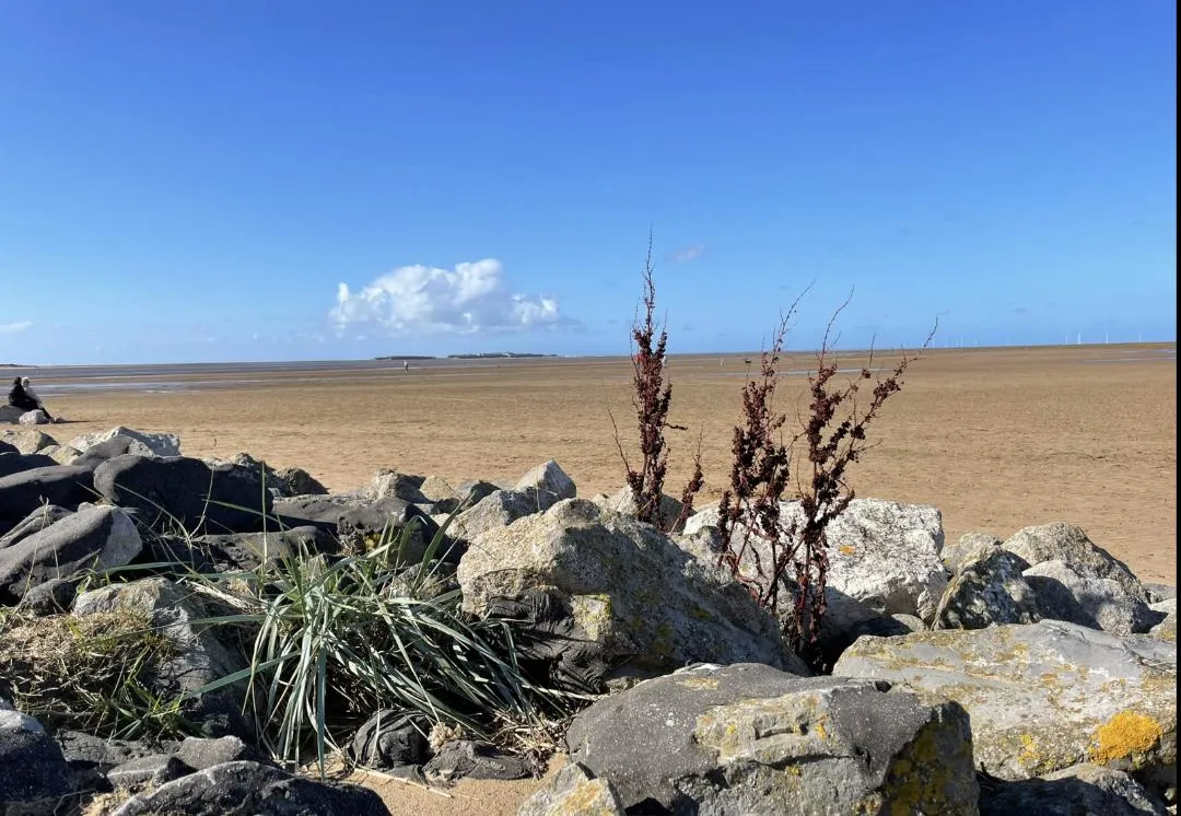 West Kirby beach looking out to Hilbre Island